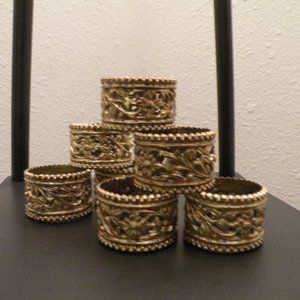 Brass napkin rings vintage